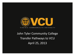 Transfer Articulation Agreements-JTCC and VCU