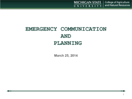 Emergency Communications ANR Mar 2014