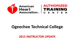 2015 Instructor Update - Ogeechee Technical College!