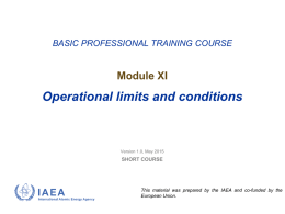 Operational Limits and Conditions (Module 11)