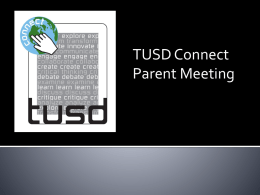 Parent Orientation on TUSD Technology