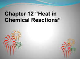 Heat in Chemical Reactions