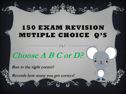 exam revision mutiple choice