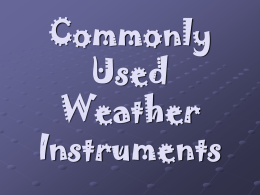 Why do we need weather instruments?
