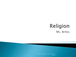 Religion - MsBrittoAPHuG