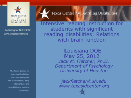 What is intensive reading intervention?