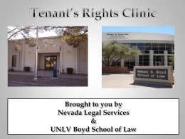 Nevada Landlord-Tenant Law