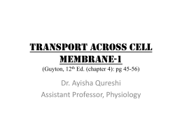 transport across cell membrane-1