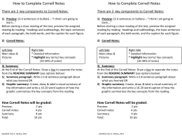 There are 3 key components to Cornell Notes