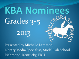 2013_ 3_5_KBA Nominees_Part 1