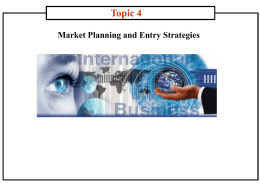 Foreign Market-Entry Strategies