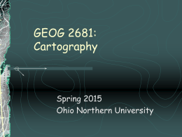 GEOG 268: Cartography - Ohio Northern University