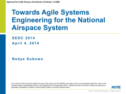 Towards Agile Systems Engineering for the National Airspace System