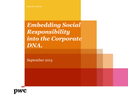 Embedding Social Responsibility and Innovation into the Corporate