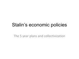 Stalin*s industrial policies