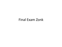 Final Exam Zonk