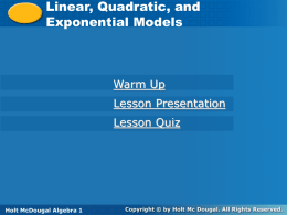 L13.1 Linear, Quadratic, and Exponential Models
