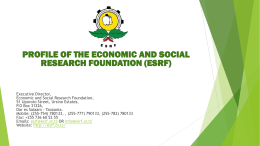 The Economic and Social Research Foundation