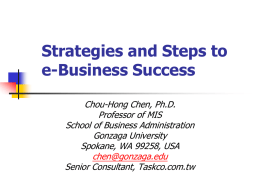 Strategies and Steps to eBusiness Success