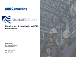 Genesis Global EAM - Mountain West Maximo User Group