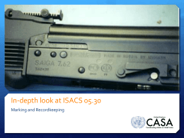 on ISACS 05.30 - International Small Arms Control Standards— ISACS