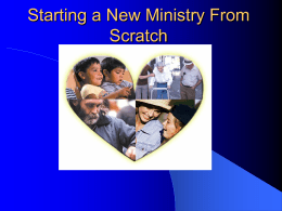 Starting a New Ministry from Scratch