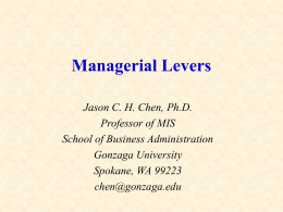 Management Levers-New - Gonzaga University Student Web