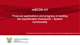 mSCOA Segment Item Assets Liabilities