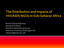 The Distribution and Impacts of HIV/AIDS NGOs in Sub