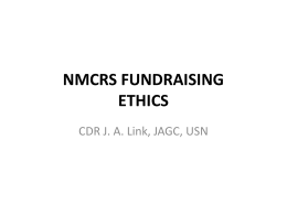 NMCRS FUNDRAISING Legal Brief