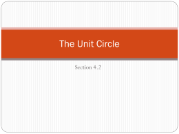 4.2 The Unit Circle