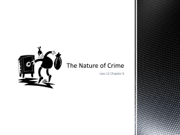 6.2 The Nature of Crime
