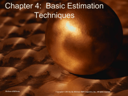 Basic Estimation Techniques