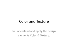 PowerPoint Presentation - Color and Texture