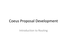 Coeus Proposal Development