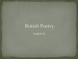 British Poetry - greermiddlecollege.org