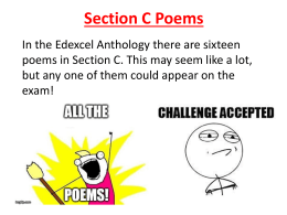 Edexcel Anthology poems