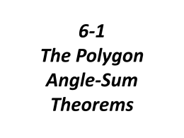 6-1 The Polygon Angle