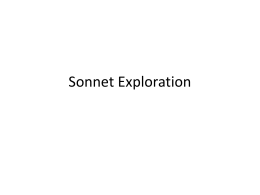 Sonnet Exploration