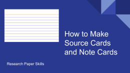 How to Make Source Cards and Note Cards Slideshow