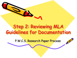 Step 2: Reviewing MLA Guidelines for Documentation