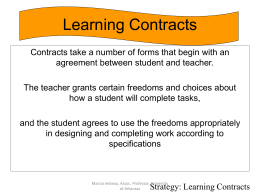 Choice Boards and Learning Contracts