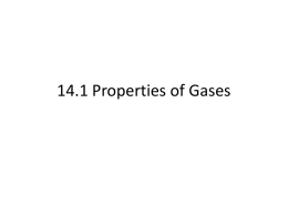 14.1 Properties of Gases