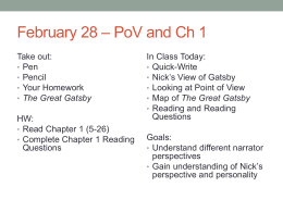 Feb 28 – pov and ch 1