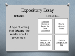 Expository Essay PPT