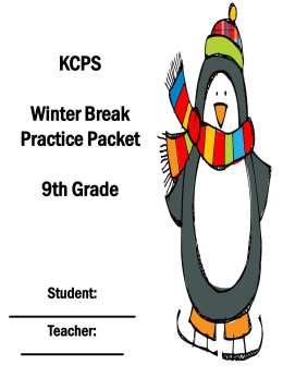 ELA Grade 9 Winter Break Packet SY1516