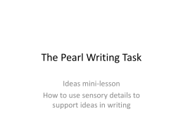 The Pearl Writing Task