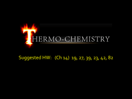 Thermochemistry - Chemistry at Winthrop University