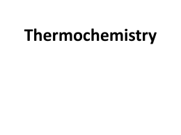 Thermochemistry (short version)