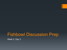 Fishbowl Discussion Prep